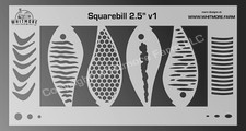 Squarebill Airbrush Stencil Fishing Lure 1 - 2.5 Inch - Mylar Reusable