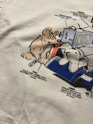 VTG 90s Mens The Dad CARTOON HUMOR FUNNY TV T Shirt XL Comic USA