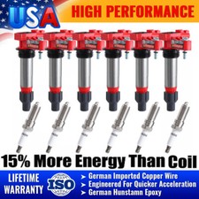 Ignition Coils & Spark Plugs Set for Cadillac CTS SRX Chevrolet Equinox 3.0/3.6L
