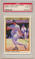 1991 O-Pee-Chee Premier Benny Santiago PSA 10 GEM MINT *Pop 2* Padres Card #105