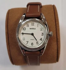 Shinola Detroit Derby Cognac Leather Strap 30.5 mm Watch - New