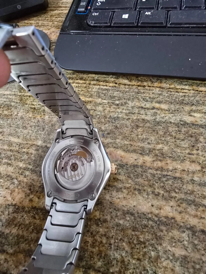 Ebel Wave Automatic Stainless And Rose Gold Silver -Tone Dial Date Men’s 1216204 - Image 4 of 4