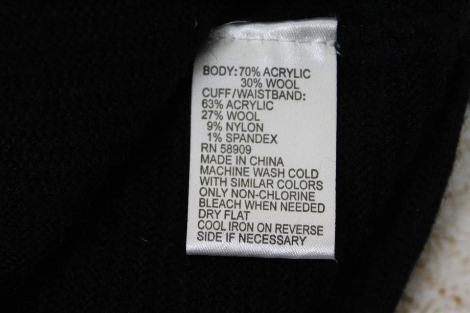 Suéter Pullover Mediano Preston & York Mujer Mezcla Lana Manga 3/4 Negro Foto 4 de 4