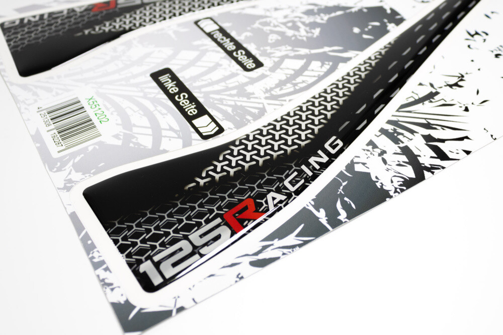 Graphics Kit Motorcycle Sticker Paint Protector Decor White