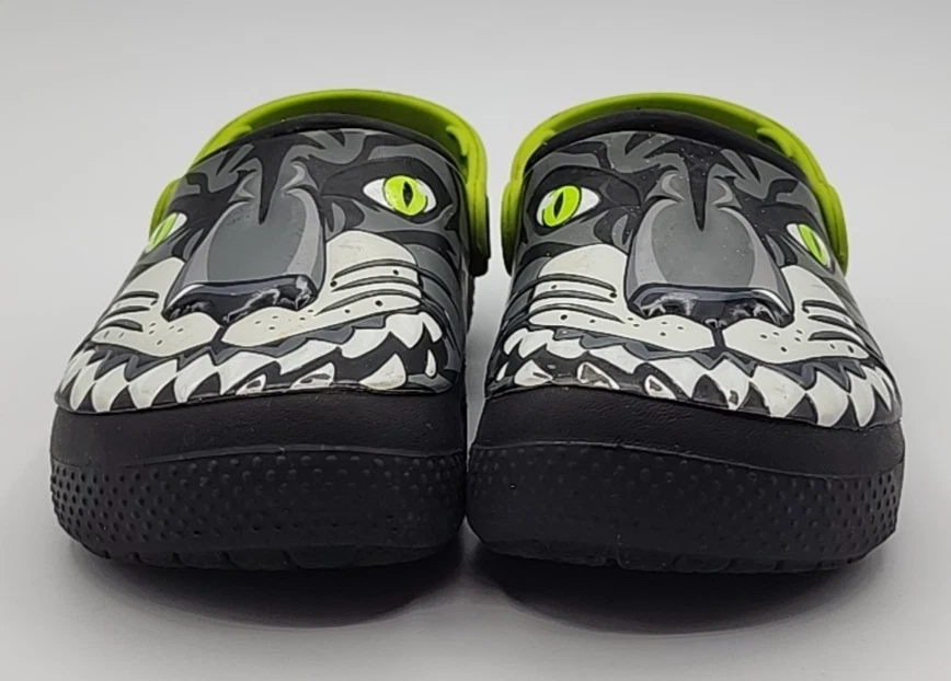 Zueco Crocs Niños Divertido Laboratorio Pantera Grafito Tigre Niño Talla 10 LEER AZUL Foto 2 de 4