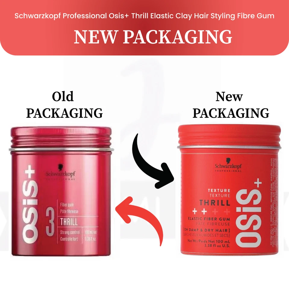 2 X Schwarzkopf Osis+ Texture Thrill 3 goma elástica volcado y cabello seco 3,38 OZ Foto 3 de 4