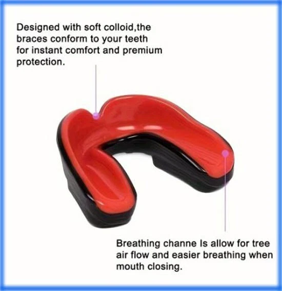 PROTECTOR BUCAL para FÚTBOL BOXEO Dientes RECHINAR ANTI RONQUIDOS para ADULTO Apne del Sueño Foto 2 de 4