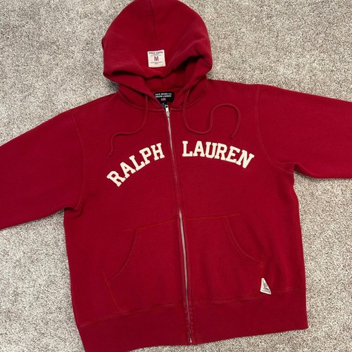 Vintage Ralph Lauren Polo Jeans Co Full Zip Hoodie Sweatshirt Men Size Medium