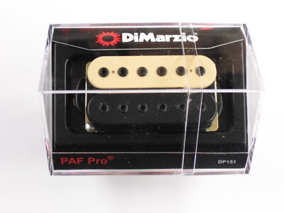 DiMarzio REGULAR SPACED PAF Pro Humbucker Black/Creme W/Black Poles DP 151