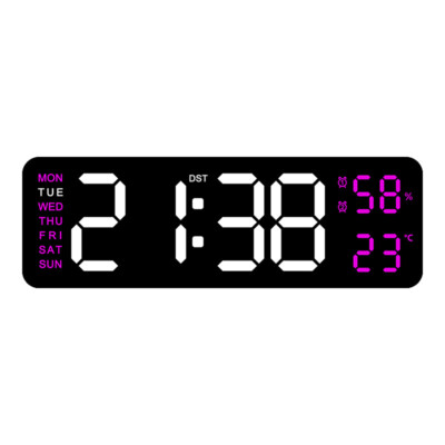 Digital Wall Clock Large Display Multi functional electronic alarm clock  hang