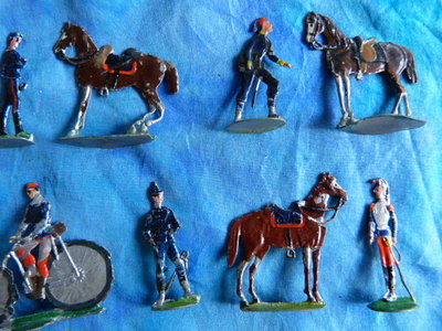 Plats d'étain - Zinnfiguren : Guerre 1870 - 10 cavaliers second