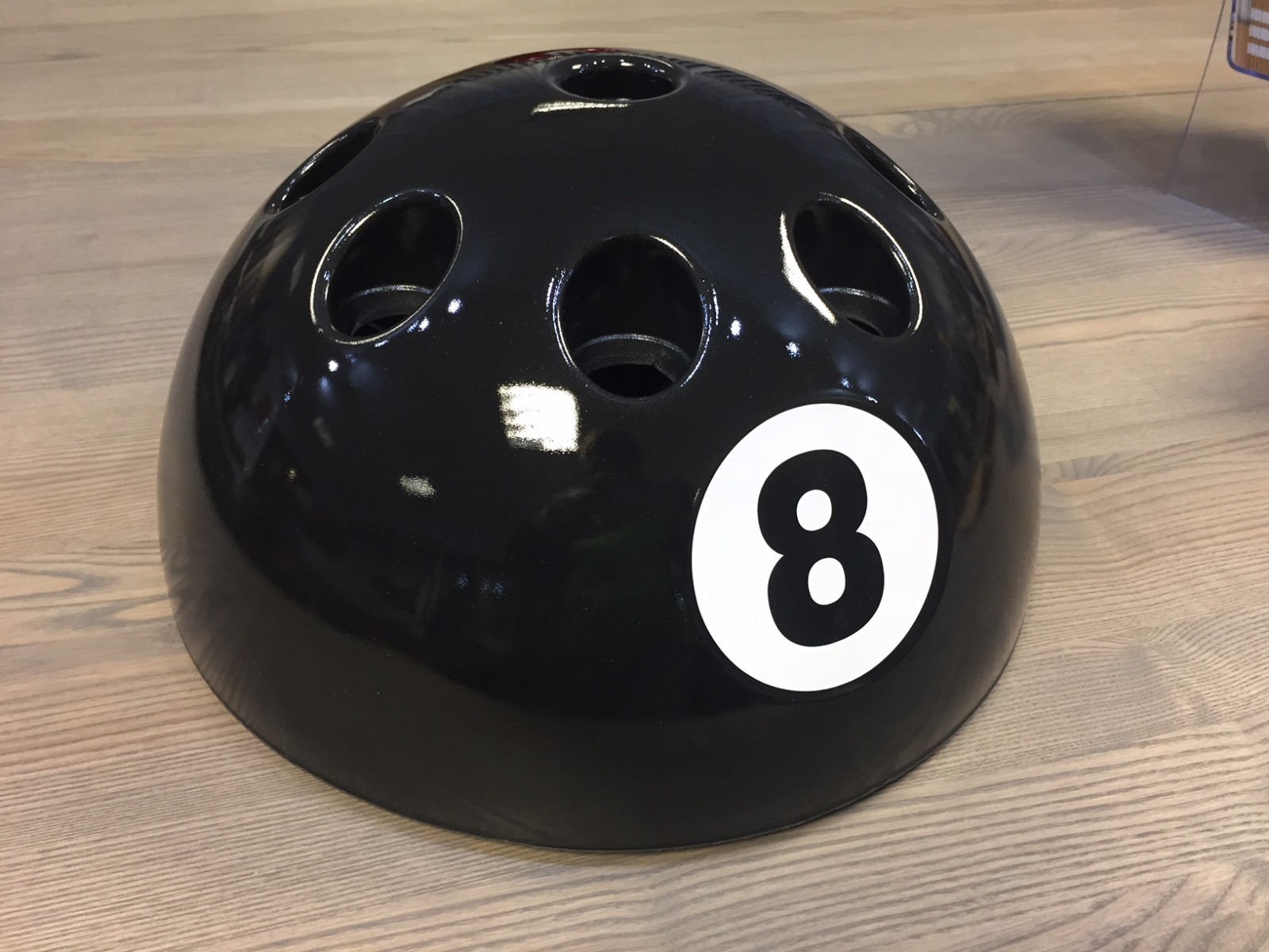 Soporte para tacos de 8 bolas negro gigante para hasta 9 tacos