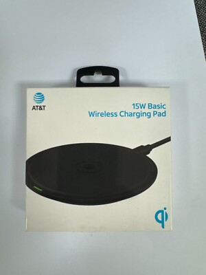 AT&T 15W Basic Wireless Charging Pad - Fast and Convenient Charging- Black