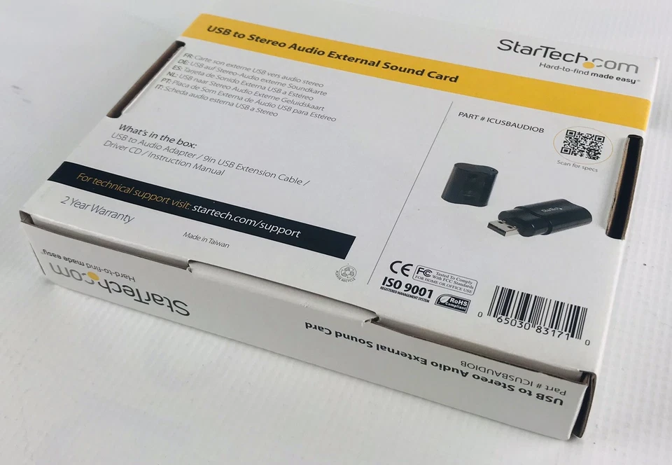 Startech USB Sound Card, 3.5mm audio adapter to USB, External ICUSBAUDIOB - Image 4 of 4