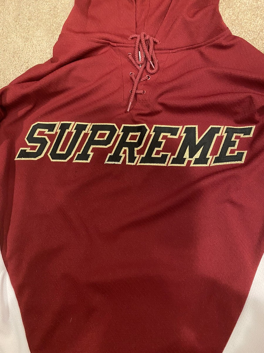 SUPREME Hooded Hockey Jersey Burgundy XL | eBay SUPREME Hooded Hockey Jersey Burgundy XL | eBay