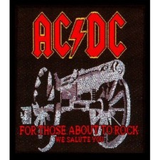 AC/DC for those about to rock glitter patch