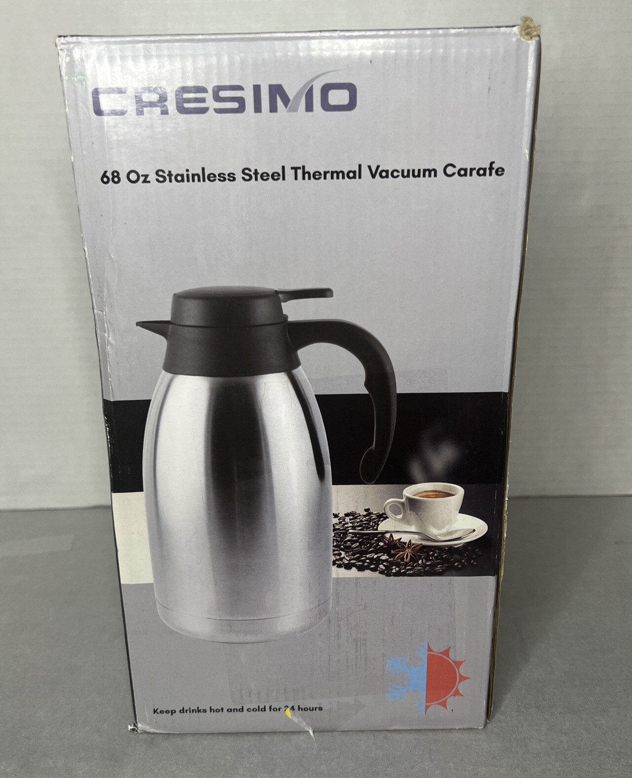 Cresimo 68 oz Stainless Steel Thermal Coffee Carafe/Double Walled