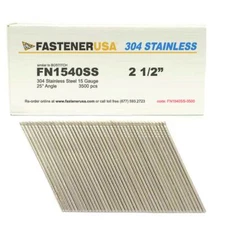 2-1/2" ANGLE FINISH NAILS 15GA 304SS 3,500ct | FN1540SS-3500