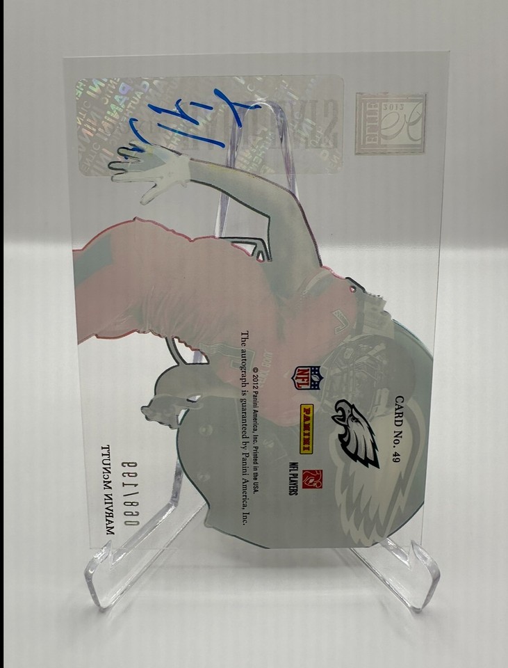 2012 Elite Rookie Hard Hats Autographs Football Card #49 Marvin McNutt ...