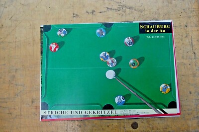 Plakat Willy Thomas Striche + Gekritzel 90er Ausstellung Schauburg Original TOP