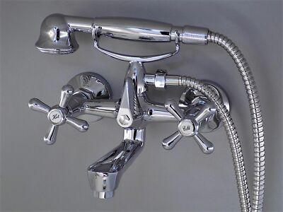 Nostalgie Badewannenarmatur Zweigriff Armatur für Badewanne Bad | eBay