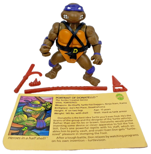 Teenage Mutant Ninja Turtles Donatello Action Figure 1988 TMNT Playmates Vintage - Picture 1 of 5