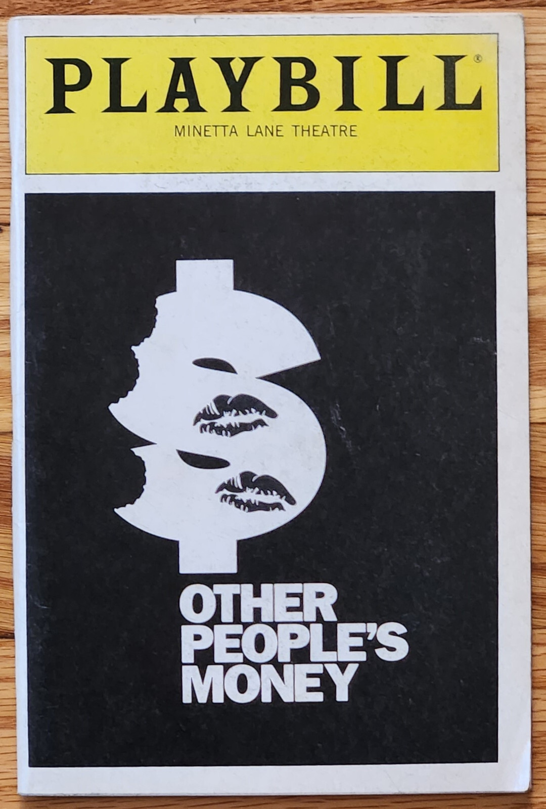 Other People's Money Playbill & Understudy Slip 1991 OffBroadway eBay