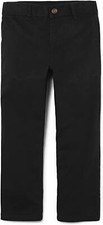 The Children's Place boys Chino Pants, Black, 10 husky