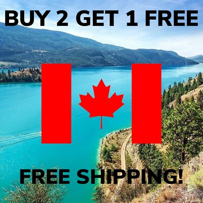 Canada Flag Decal | Maple Leaf Canadian Car Window Door Bumper Vinyl Sticker