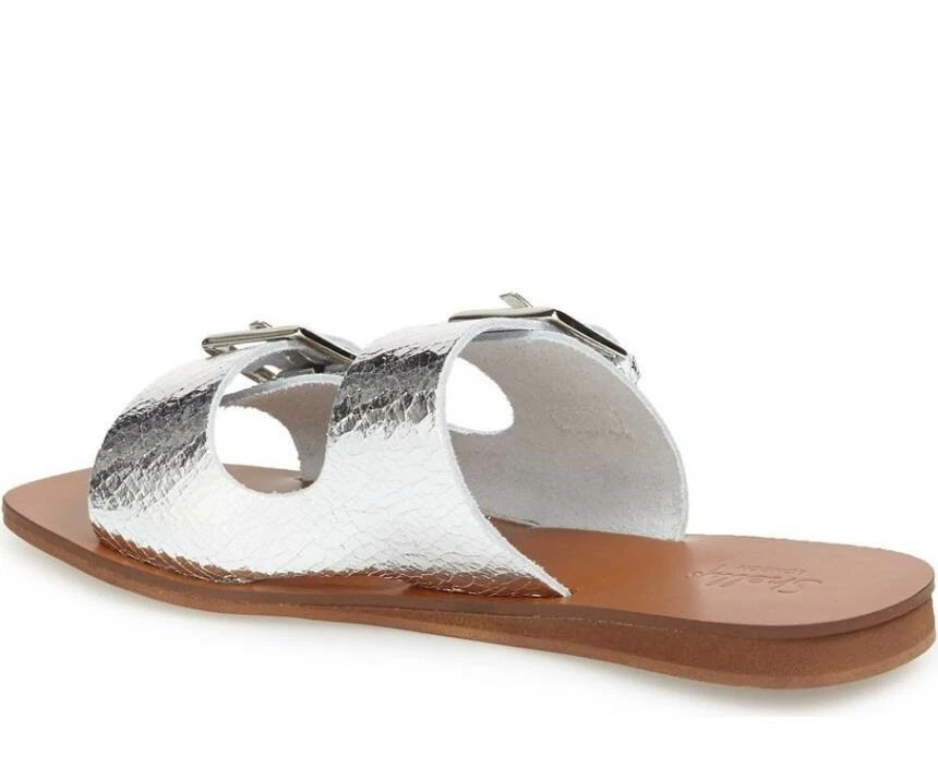 Sandalias para mujer Shellys London 'Ella' de cuero plateado talla 37 - 231545 Foto 3 de 3