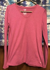 danskin now semi fitted long sleeve shirt