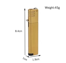 Mini Refillable Butane Gas Jet Torch Windproof Cigarette Lighter Grinding Wheel