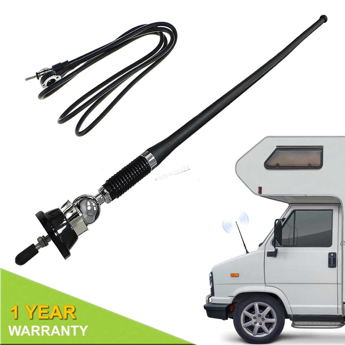 RV Camper Radio Antenna FM AM Mast Waterproof for Coachman 5th