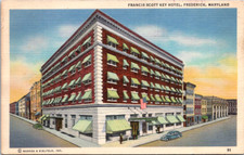 Vintage Postcard FRANCIS SCOTT KEY HOTEL FREDERICK MARYLAND