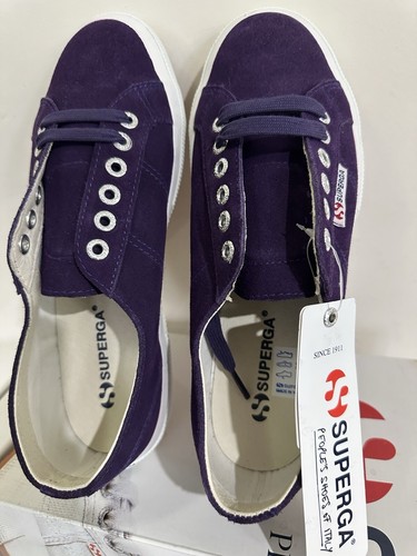NEW SUPERGA 2750 Suede - Woman’s Sneak - Petunia Purple Colour. Size 39 Euro - Picture 6 of 23
