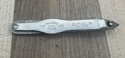 Vintage 1950 s Millers Forge Nail Clipper Cutter #720 100 USA Ornate