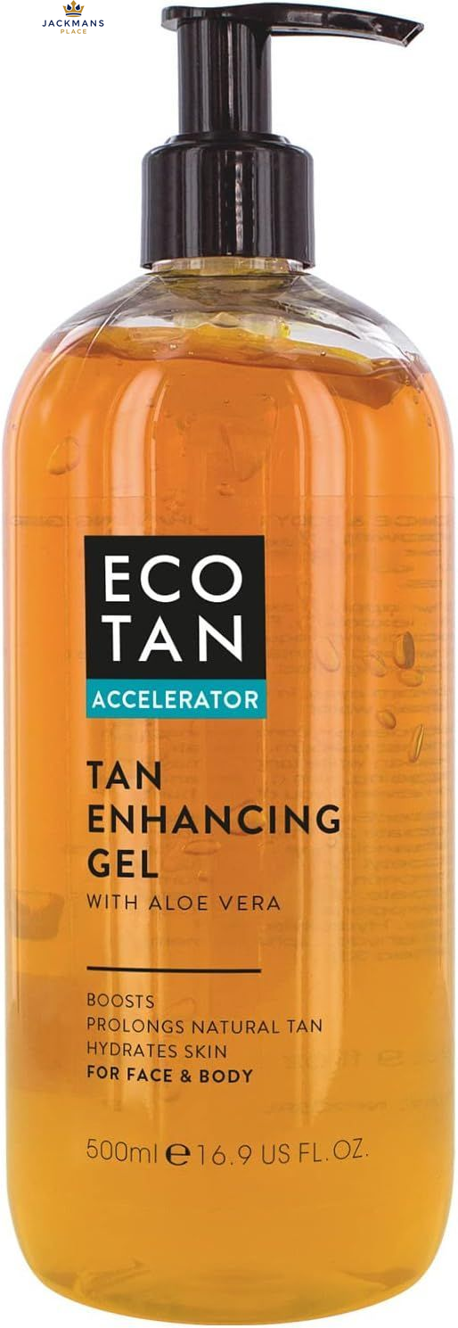 EcoTan Face and Body Tanning Accelerator Gel 500ml, 500 ml (Pack of 1)