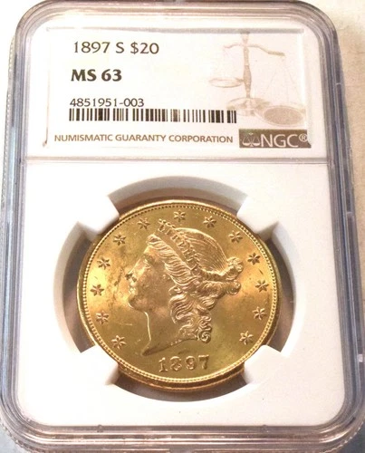 1897-S Liberty Double Eagle — photo from the most recent tracked eBay sale