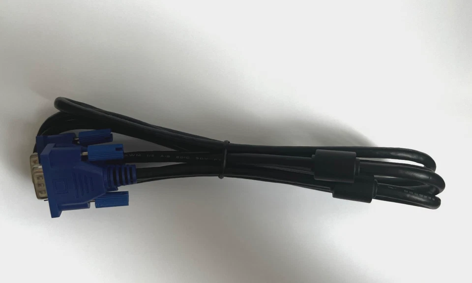 VGA Kabel 2m Monitorkabel 15-polig Full HD PC & Laptop, Monitor, TV, Beamer - Bild 2 von 2