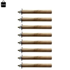 8PCS Natural Wood Bird Perches for Cage, Wooden Parrot Perch Stand, Bird Cage Ac