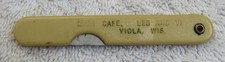 Old Main Cafe Viola Wisconsin Les Vi Souvenir Promo Henco Folding Nail File