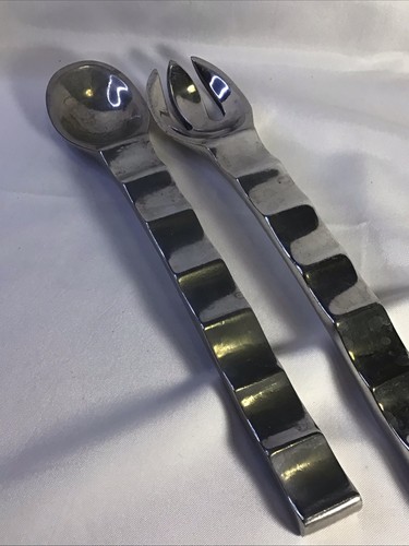 LARGE HEAVY SALAD SERVING UTENSILS - Picture 2 of 12