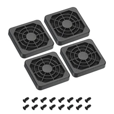4 Pack 40mm Cooling Fan Filter with Screw ABS Ventilator Grill Guard Black