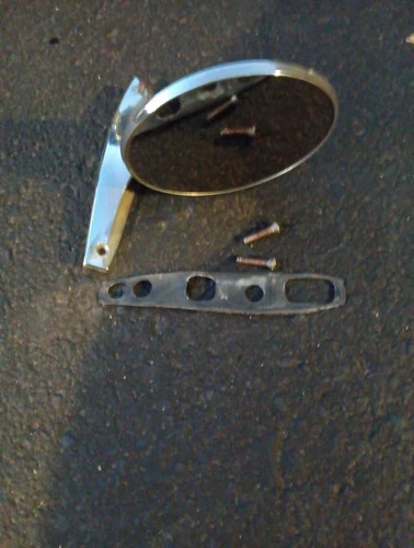 1973 - 1974 Mopar B Body Door Mirror LH 73 74 Plymouth Runner, Satellite OEM 