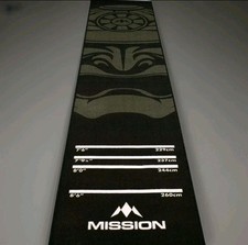 Dart Carpet Pro Mat Mission Samurai Mask Oche Non-Slip With 8' 6"  Throw Lines 