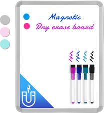 Small White Board Dry Erase, 14'' x 11'' Magnetic Dry Erase Board, Mini White...