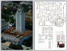 UT Austin Tower Aerial View Postcard 1999 University of Texas Austin News Agency