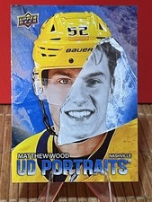 2025-26 Upper Deck Series 1 Hockey - UD Portraits MATTHEW WOOD #P-27 (RC) 