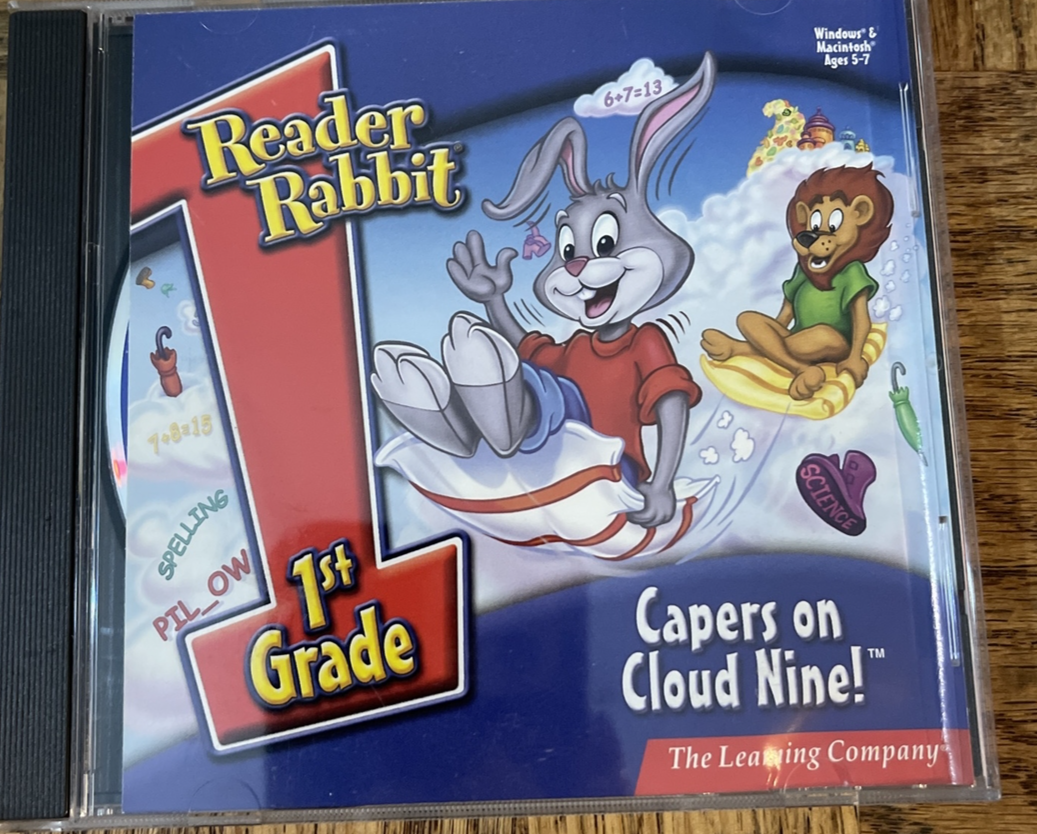 Reader Rabbit 1st Grade Capers On Cloud Nine PC CD Rom Game | eBay