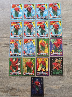 MATCH ATTAX UEFA EURO 2024 PORTUGAL X17 GREEN EMERALD/BLUE CRYSTAL RONALDO TOPPS